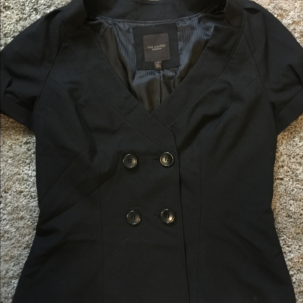 The Limited Black short sleeve blazer
